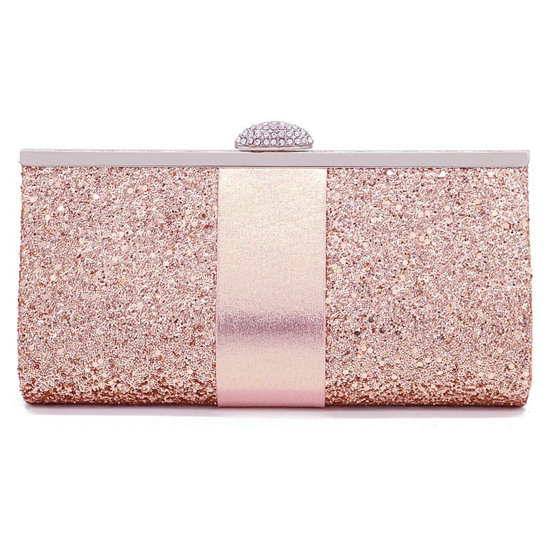 Naimo Women's Sequin Clutch Rhinestone Evening Bag Elegant Glitter Bag - Image 1